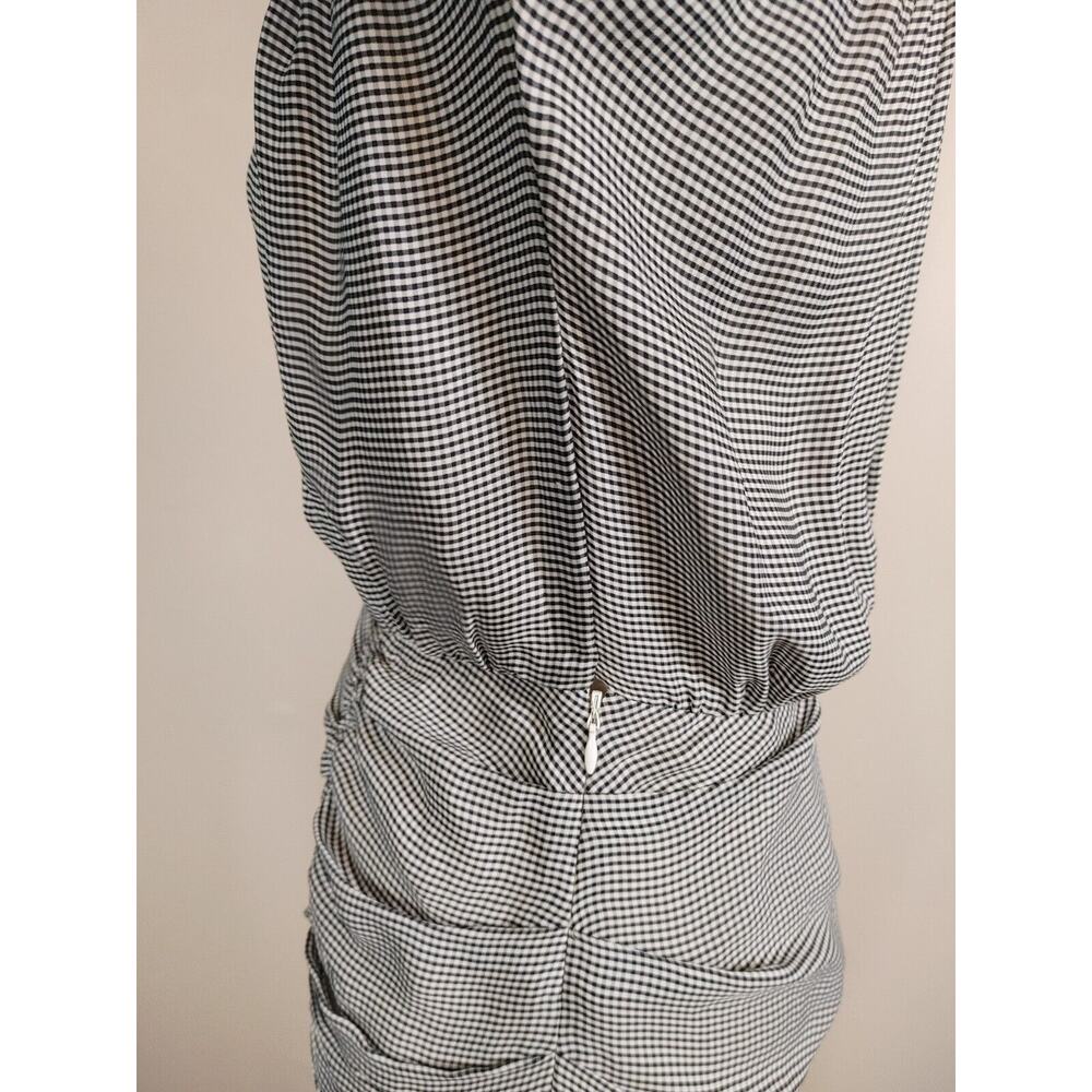 Veronica Beard Gingham Ruched Drawstring Maxi Dre… - image 8